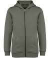 NS405 Native Spirit Kids Full Zip Hoodie organic khaki colour image